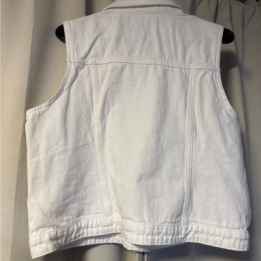 White Denim Vest - Picture 2 of 2